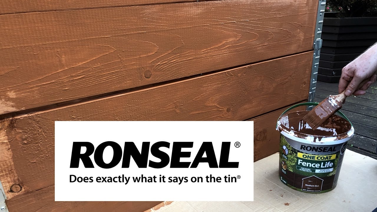 Ronseal One Coat Fence Life Medium Oak Paint - Review #ronseal