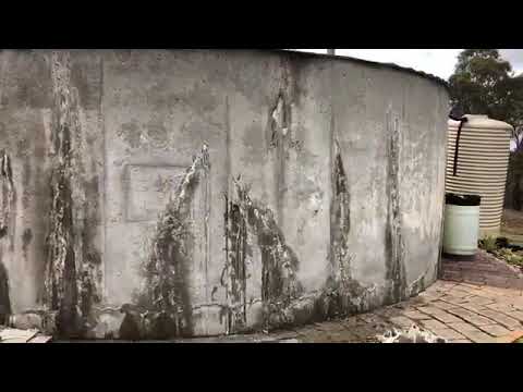 leaking concrete water tank repair process - this video shows how to repair leaking tanks.