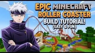 EPIC Minecraft Roller Coaster Build Tutorial! (Easy & Fun) 🎢