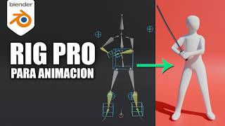 Como crear un RIG profesional 🗿 para tus PERSONAJES 3D y animarlos EN BLENDER