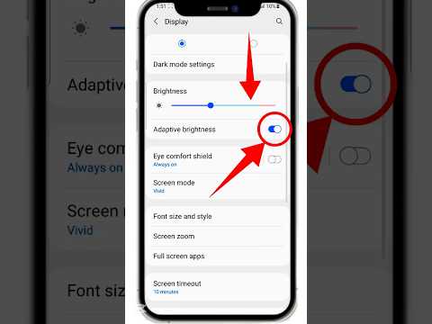 How To Turn On/Off Auto Brightness On Samsung Phones #shorts