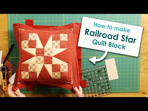 ⭐ Railroad / Sawtooth Star ⭐ Sew this classic block into a high impact & modern quilt! #sewing