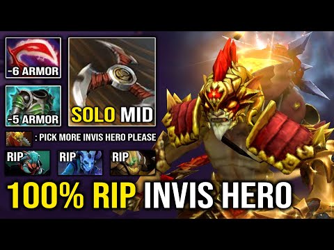 NEW OP MID 100% Counter Invisible Hero -11 Armor Reduct with Crazy Jinada DPS Bounty Hunter Dota 2