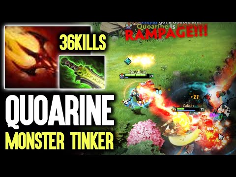 When Human Become Monster - Quoarine Monster Tinker 36kills And Rampage!! No Mercy Dota 2