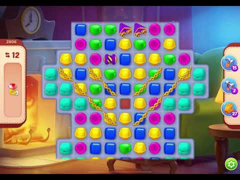 HomeScapes Level 2806 no boosters (18 moves)