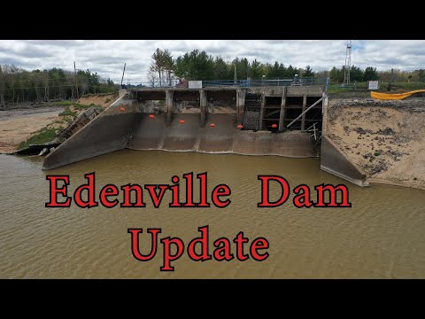 Update: Edenville Dam - Edenville Falls - Wixom Lake Flood 2020 - Aerial