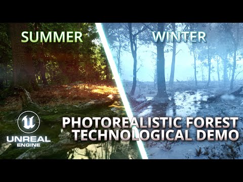 [4K] Photorealistic Forest | Unreal Engine 5 Demo | Summer/Winter Biome