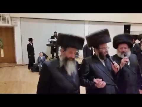 Dudi Kalish with Shaya Austerlitz at Stock-Kalish wedding in London 12/11/14