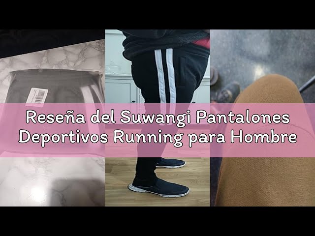Vídeo relacionado con Suwangi Pantalones Deportivos Cargo Hombre Pantalones para Correr Pantalón para Ejercicio Casual Cintura Elástica con Cordón Multibolsillo para Fitness