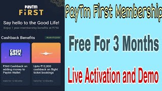 PayTM First Membership Free For Everyone || Free SonyLiv Subscription + Many more Benefit