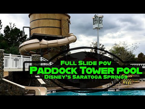 Full POV | Paddock Tower Pool Waterslide | Disney’s Saratoga Springs Pool Area Slide Experience