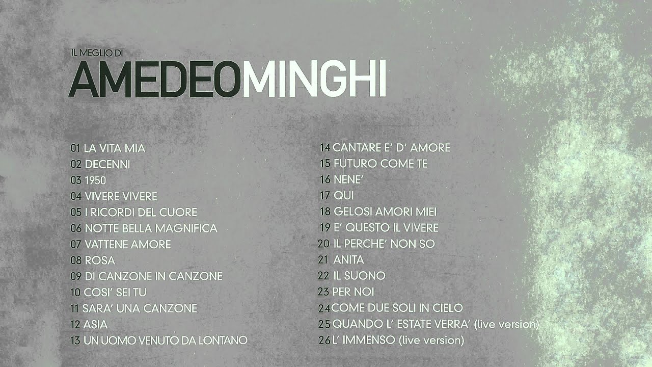 Amedeo Minghi - Il Meglio Di [ALBUM COMPLETO]