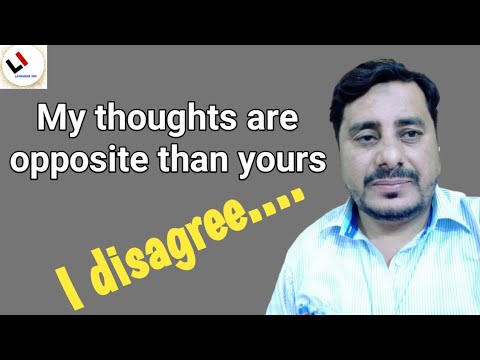 I disagree | I'm not in your favor | Language Inn