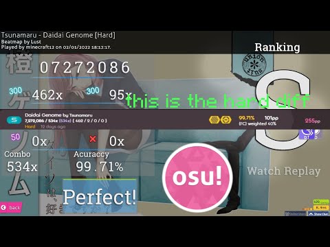 osu! | daidai genome except it's the hard diff except it still gives pp (255pp)