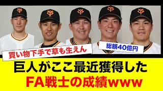 巨人軍、いくらなんでも選手獲得が下手すぎる
