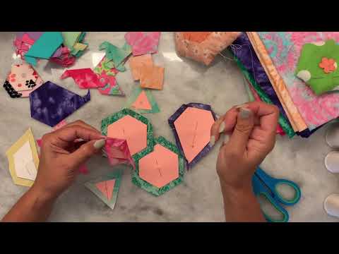 Basting Different Shapes in EPP (English Paper Piecing)