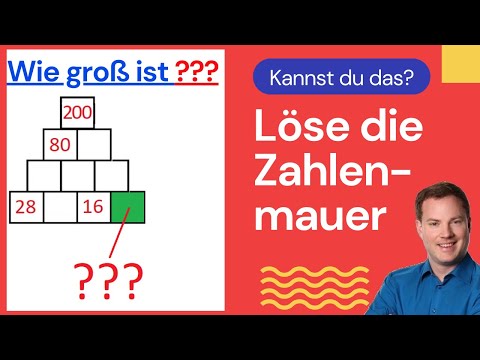 Kannst du diese SCHWERE Rechenmauer (Zahlenmauer) selbst lösen?
