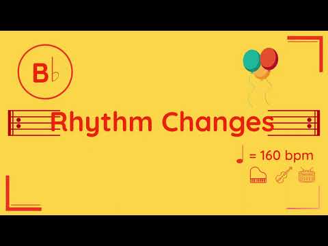 Bb Rhythm Changes | 160 bpm | Jazz Swing | Play-Along Backing Track