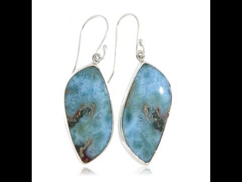 Cercei Argint 925 Larimar Natural - Eleganta si Liniste
