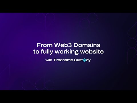 From Web3 Domains to Fully Working Websites video thumbnail