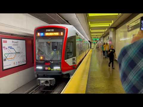 Assorted MUNI Metro Light Rail Action in Downtown San Francisco (7/10/24)