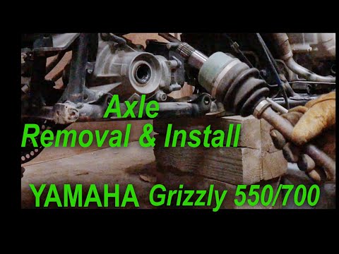 Axle Removal & Install Yamaha Grizzly 550 & 700