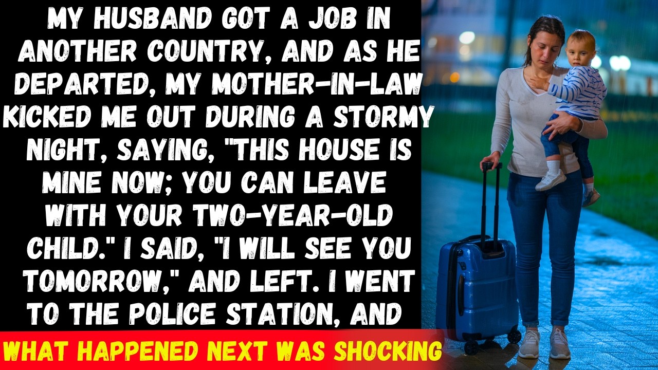 My husband got a job abroad & my MIL kicked me and my child out. Karma struck her hard the next day