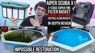2025's Best Value Pool Cleaning Robot! - Aiper Scuba X1 Review & Test (Robot Only Pool Restoration)