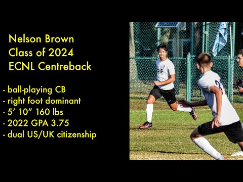 Nelson Brown 2024 Center Back - United PDX ECNL B06: ECNL Florida Showcase January 2023 Highlights