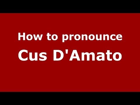 How to pronounce Cus D'Amato (Italian/Italy)  - PronounceNames.com