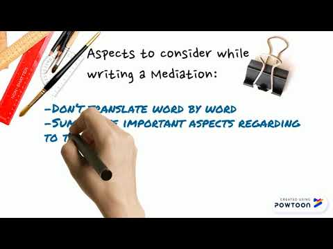 How to write a MEDIATION.