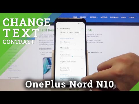 How to Activate High Contrast Text on OnePlus Nord N10 5G