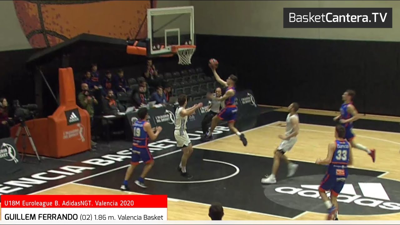 GUILLEM FERRANDO (´02) 1.86 m. Valencia Basket. U18 Euroleague ANGT 2020 (BasketCantera.TV)