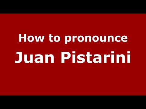 How to pronounce Juan Pistarini (Spanish/Argentina) - PronounceNames.com