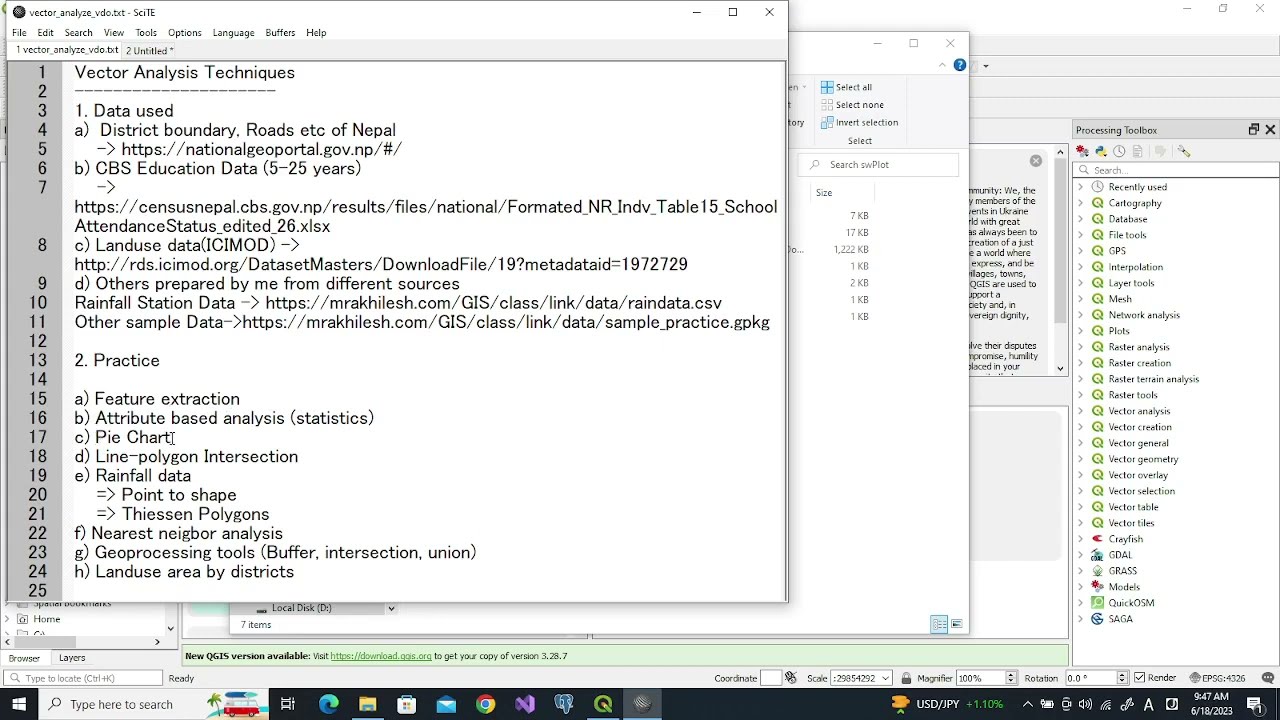 Vector Analysis Techniques using QGIS (GIS)