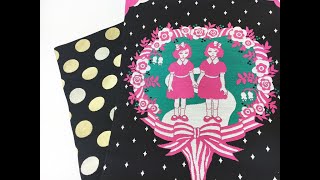 「双子の少女」帯下絵線描き