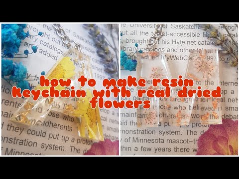 Resin with me | How to make resin keychain using real dried flowers | For beginners | Philippines