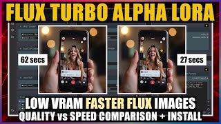 Fast Flux with Flux Turbo Alpha LoRA in ComfyUI Tutorial + Free Workflow - Low VRAM GPU