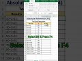 Absolute reference trick in Excel - Tips & Tricks from @todfodeducation