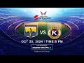 KOCHI FORCA FC VS THIRUVANANTHAPURAM KOMBANS FC OCT 25 2024 TIME 6 00 PM
