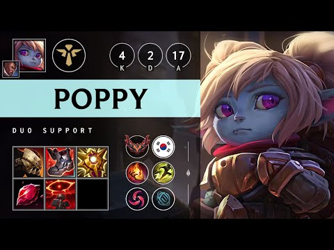 Poppy Support vs Rakan - KR Grandmaster Patch 25.12