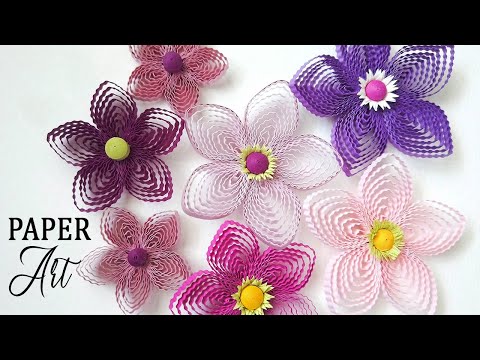 DIY Paper Quilling Flowers | How to Use Comb & Crimper Tool