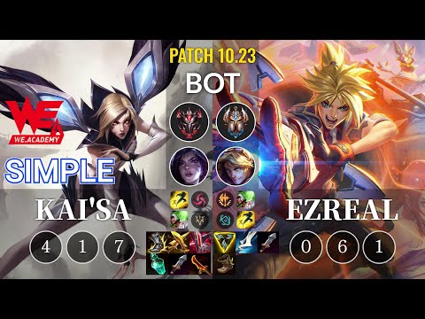 WEA Simple Kai'Sa vs Ezreal Bot - KR Patch 10.23