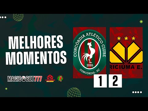 CONCÓRDIA 1 X 2 CRICIÚMA - MELHORES MOMENTOS - CATARINENSE 2024
