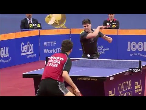 2016 Qatar Open MS-R16 Dimitrij Ovtcharov - Jakub Dyjas (full match|short form in HD)