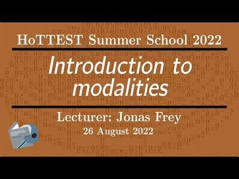 Jonas Frey, Introduction to modalities