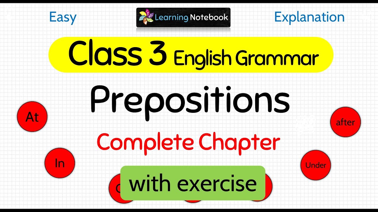 Class 3 Preposition । Class 3 English grammar Prepositions। Grade 3 Prepositions