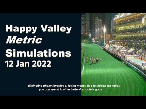 Happy Valley Metric Simulations Horse Racing 12 Jan 2022 | 跑马地场上指标模拟预览和分析赛马视频