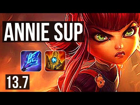 ANNIE & Xayah vs RAKAN & Jinx (SUP) | 1/0/9, 68% winrate | KR Master | 13.7