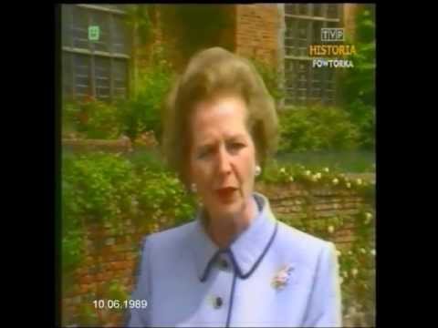 PRL 1989 Wizyta Jaruzelskiego u Margaret Thatcher